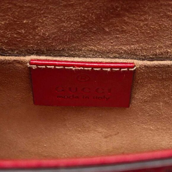 Gucci Red Leather Mini Sylvie Shoulder Bag - Picture 4 of 11
